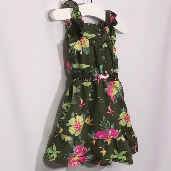 CARTER'S tropical marine floral dress 12 mon - Picture 6 of 8